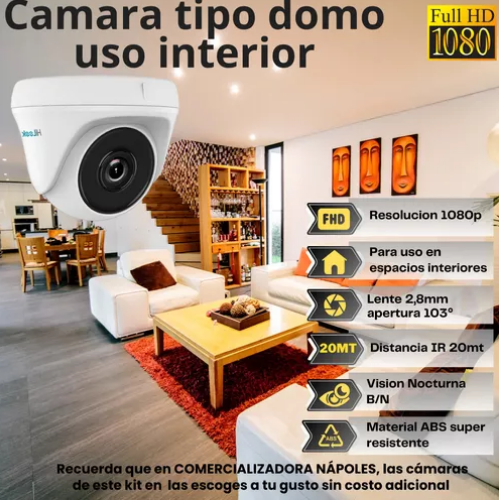 38 Kit Hikvision Hilook Dvr 4 Ch + 3 Cámaras 1080p + Disco 500g