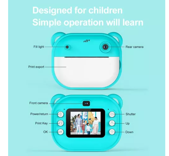 4 Cámara Digital Fotográfica Videos Hd Para Niños Instantanea